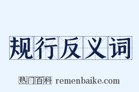 规行反义词是什么意思的图片